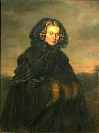 Isaac Grunewald Portrait of Bertha Wehnert-Beckmann (1815-1901), German photographer oil painting image